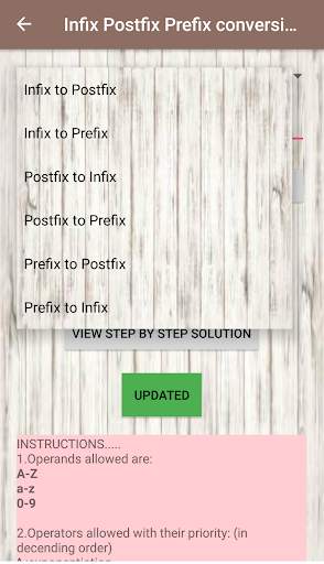 Infix Postfix Prefix converter screenshot 5