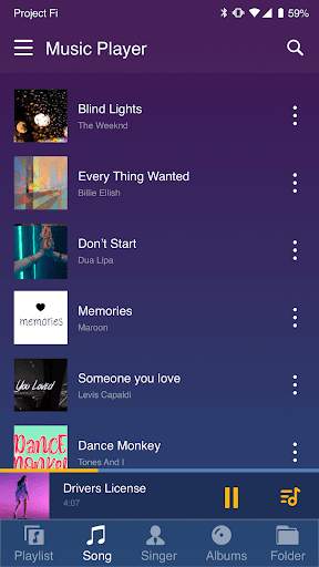 Play Music Mp3 - Pure Player screenshot 1