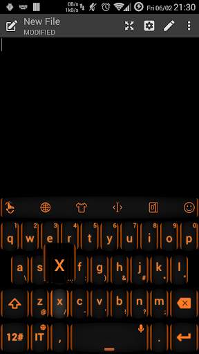 Keyboard Theme Neon Orange screenshot 2