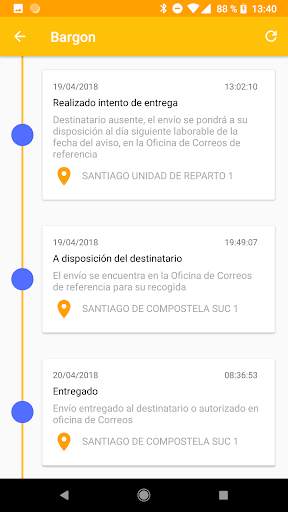 Seguimiento Correos स्क्रीनशॉट 2