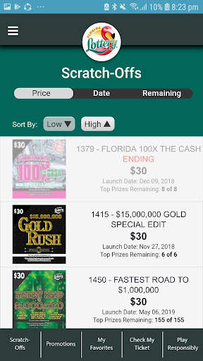 Florida Lottery Mobile Application screenshot 2