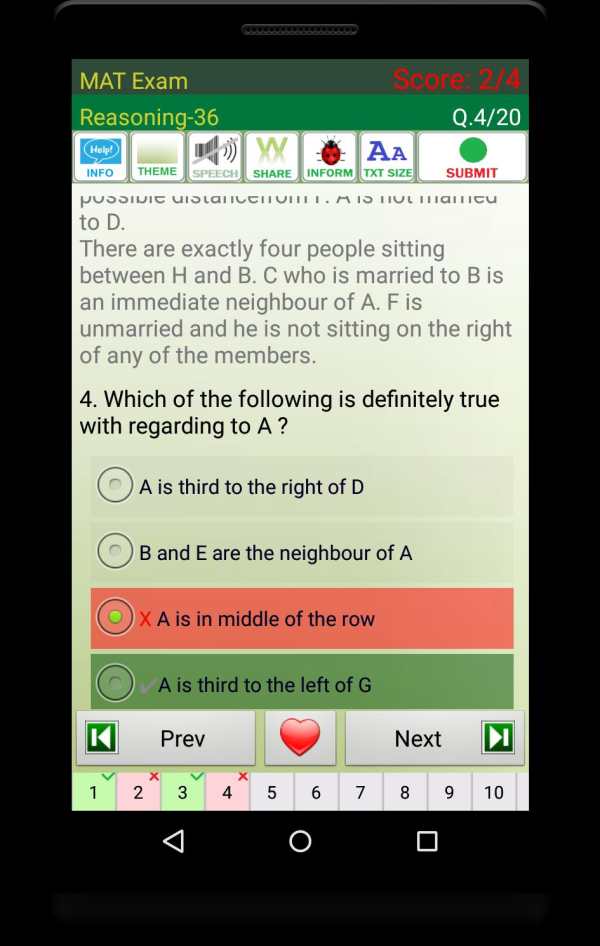 MAT Exam screenshot 3