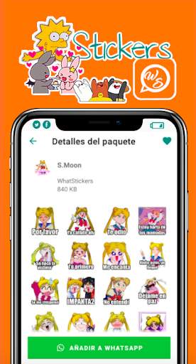 Moon Girls Stickers for WhatsApp screenshot 4
