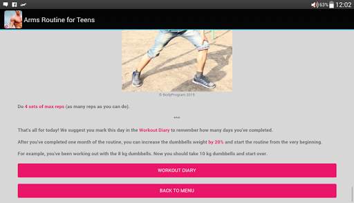 Arms Routine for Teens screenshot 12