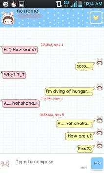 BeBe Rabbit SMS Theme screenshot 2