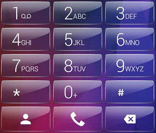 Dialer theme Polygon Glass 7 تصوير الشاشة