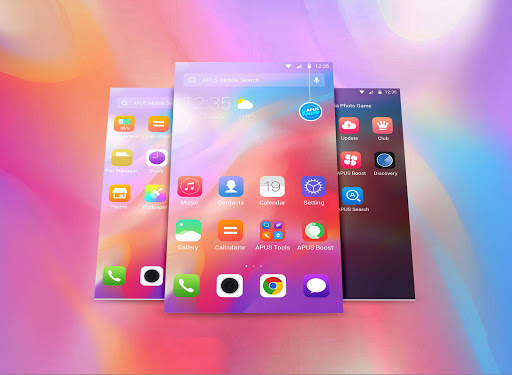 Colorful Simple PhoneX OS - APUS launcher theme screenshot 1