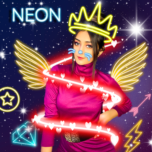 Neon Photo Editor -Spiral &amp; Light Crown icon