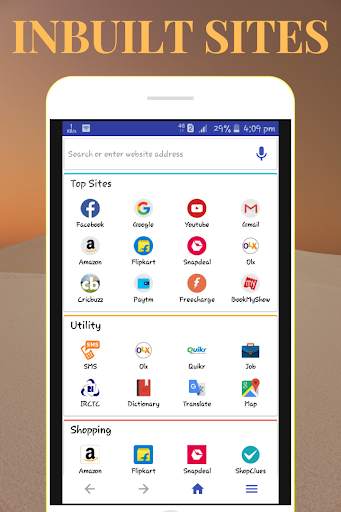 Eagle Browser - Fast & Light Internet Explorer screenshot 1