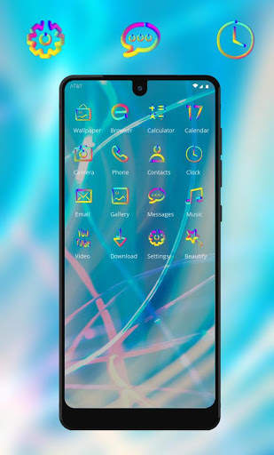 Abstract Bright Line theme colorful screenshot 3