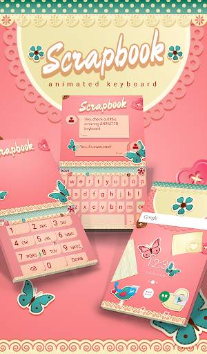 Scrapbook Animated Keyboard स्क्रीनशॉट 1