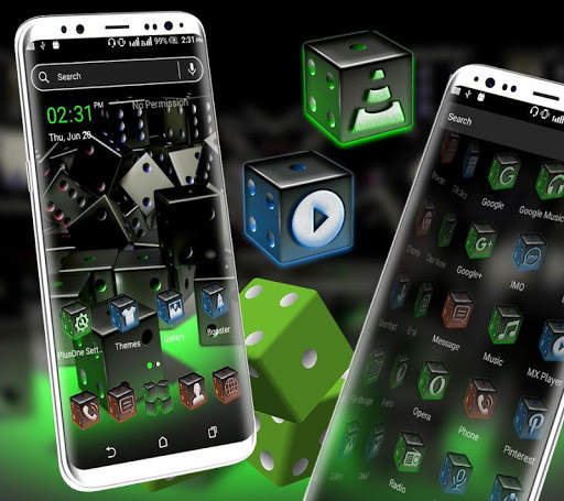 3D Dice Neon Launcher Theme screenshot 4