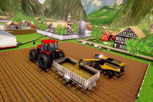 Real Farming Games 2021 - Tractor Driving Sim 3D screenshot 8