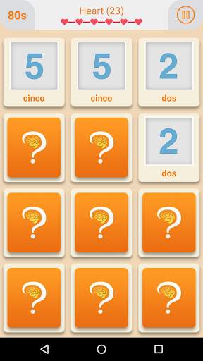 Memory Game - Word Game Learn Spanish screenshot 2