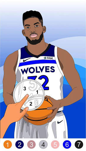 Coloring Basketball  - Color by number 2 تصوير الشاشة