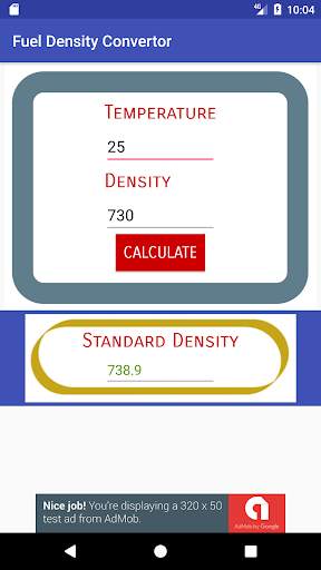 Fuel Density Converter screenshot 2