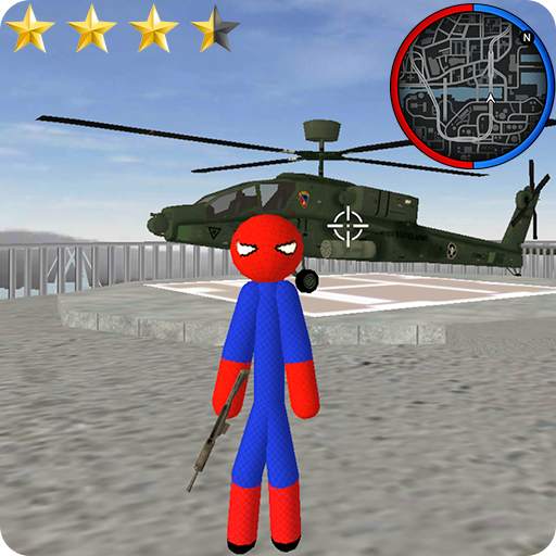 Stickman Spider Rope Hero Gangstar City 6.0