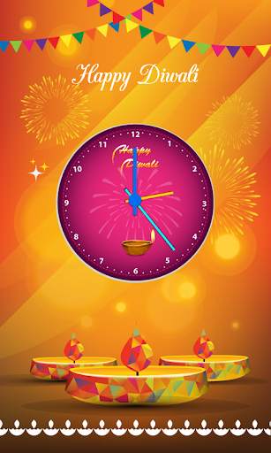 Diwali Clock Live Wallpaper screenshot 4