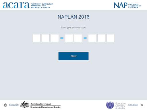 NAP Locked down browser screenshot 1