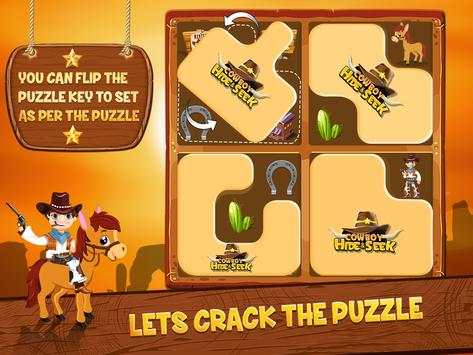 Cowboy Hide and Seek : Brain Training Puzzle Game screenshot 2