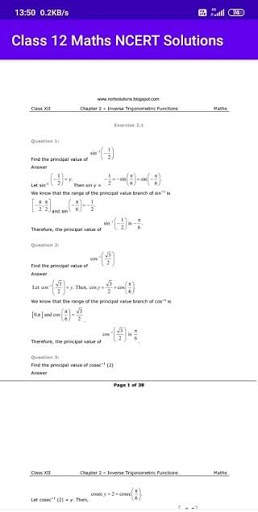 CLASS 12 MATHS NCERT SOLUTIONS | STUDY SOLUTIONS screenshot 2