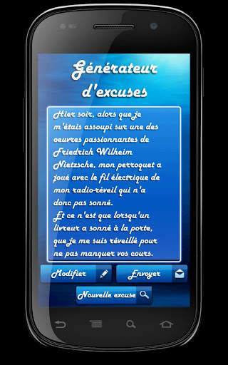 Générateur d'excuses screenshot 1