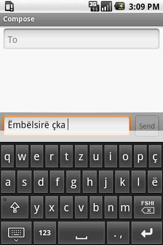 Albanian Keyboard screenshot 1