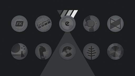 Matte Black CIRCLE Icons screenshot 2