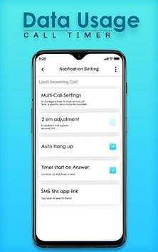 Data Usage Monitor - Call Timer 4 تصوير الشاشة