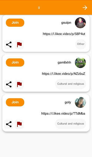 Links for Likee : followers of Likee pages screenshot 3