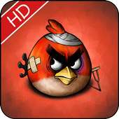 angry HD faces of birds wallpaper