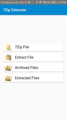 Lite 7z zip & 7z File Extractor screenshot 1