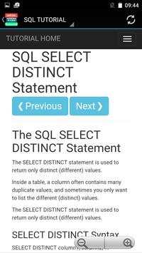 SQL TUTORIAL OFFLINE APP скриншот 7