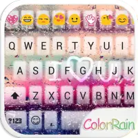 COLOR RAIN Emoji Keyboard Skin on 9Apps
