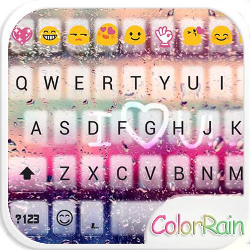 COLOR RAIN Emoji Keyboard Skin 1.9.8