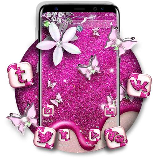 Glitter Butterfly Launcher Theme 1.0.3