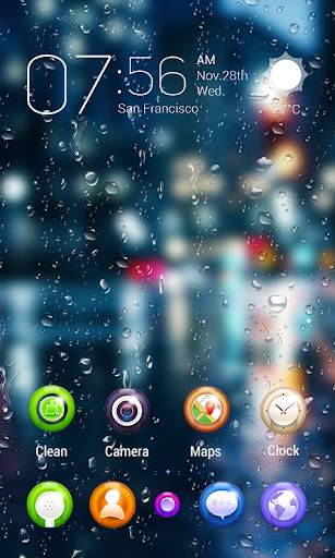 Drop Rain Parallax Go Launcher Theme screenshot 3