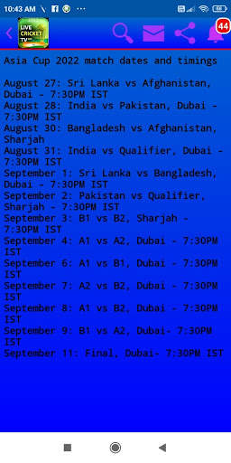 CRICKET SCORE & LIVE MATCH screenshot 3
