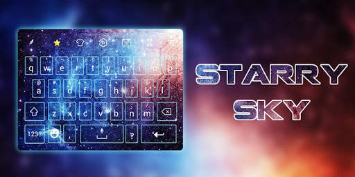Starry Sky Keyboard Theme 5 تصوير الشاشة