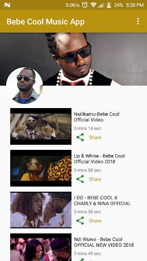 Bebe Cool Music App - Uganda Big Size screenshot 1