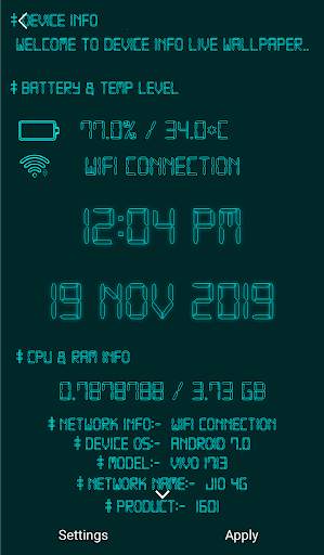 My Device Info Live Wallpaper screenshot 3