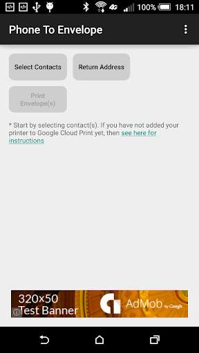 Phone Address-Book to Envelope screenshot 1