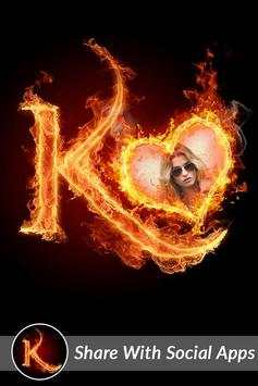 Fire Text Photo Frame screenshot 5