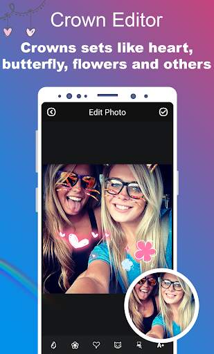 Crown Photo Editor - Heart & Flowers Crowns screenshot 2