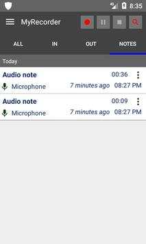 Automatic voice call recorder and audio notes скриншот 4
