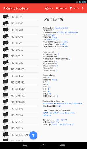 PICmicro Database screenshot 6