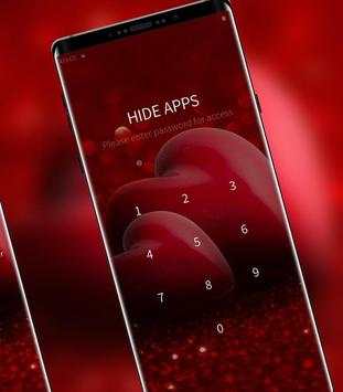 Red shining 3d effect love theme screenshot 3