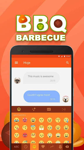 Funny BBQ Emoji Keyboard screenshot 1
