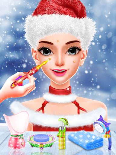 Christmas Girls Makeup & Dress Up Salon Game screenshot 2