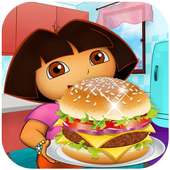 Dora Cooking Burger icon